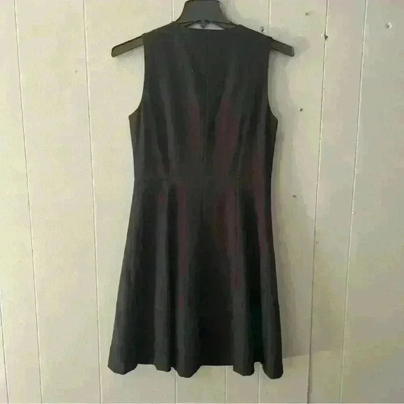 Calvin Klein Women's Short Sheath Dress Black Size 6 Front Design Zip Sleeveless - Picture 3 of 3